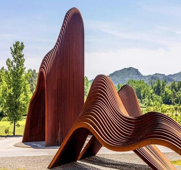 黄平锈钢板造型